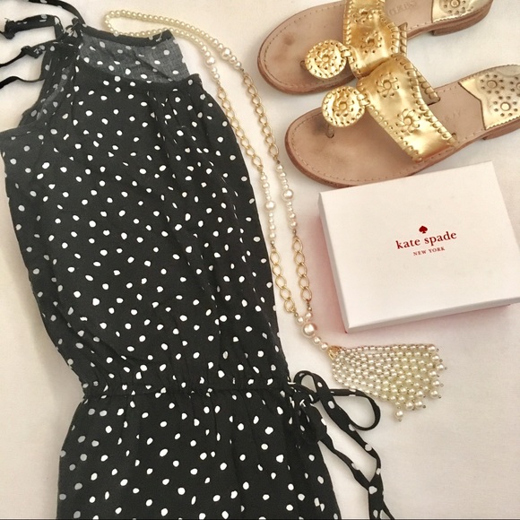 Forever 21 Dresses & Skirts - Forever 21 Black and White Polka-dot Romper